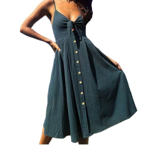 Women's Sleeveless Backless Long Sheath Party Dress