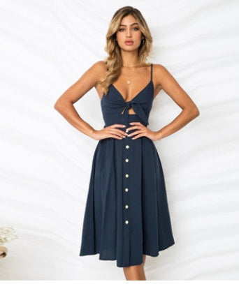 Women's Sleeveless Backless Long Sheath Party Dress