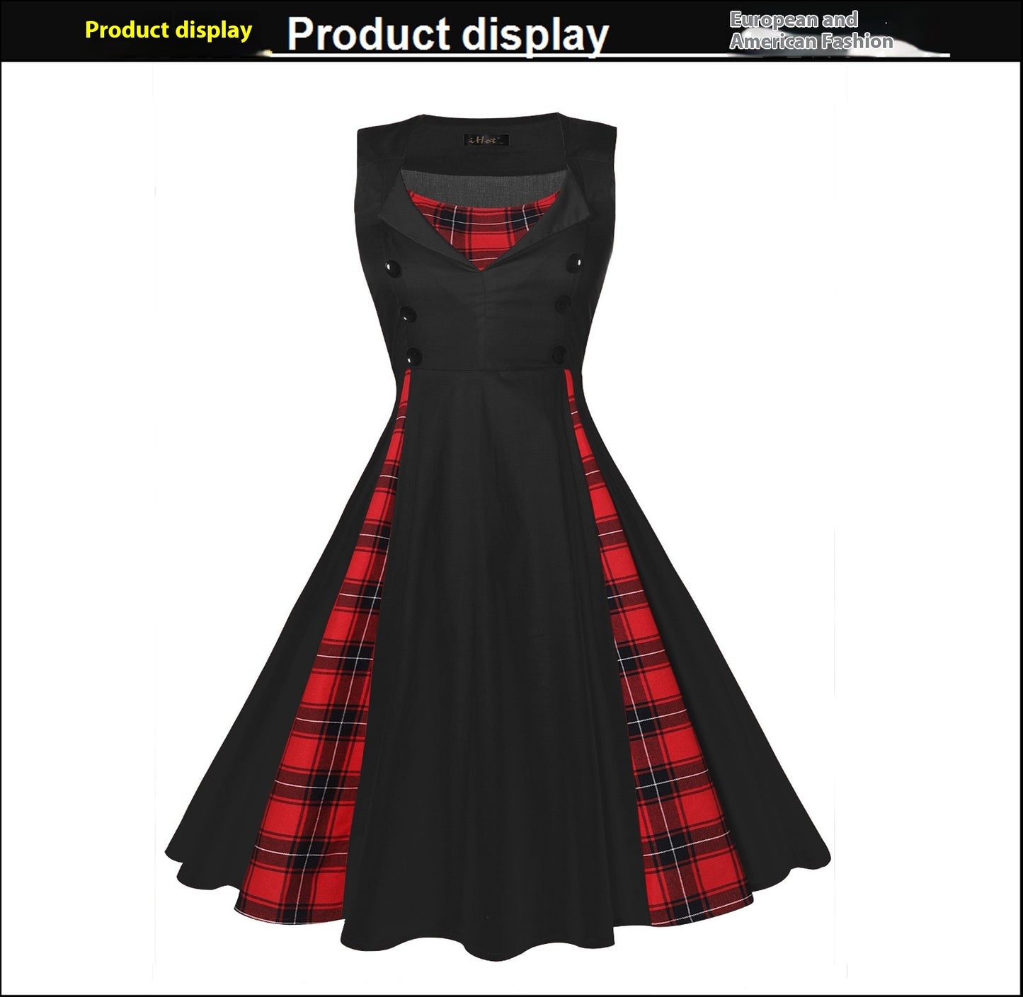 Hepburn Style Retro Swing Dress