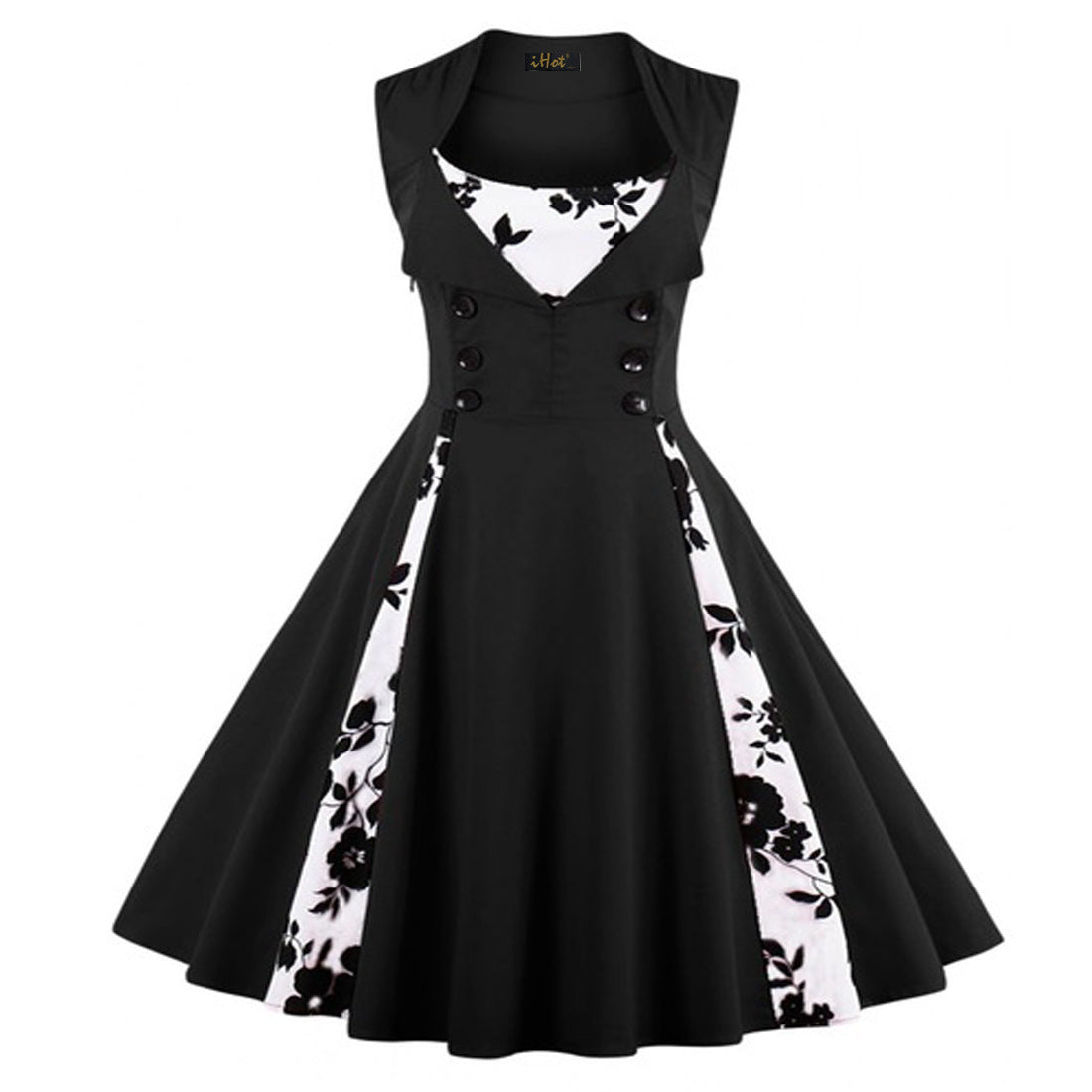Hepburn Style Retro Swing Dress