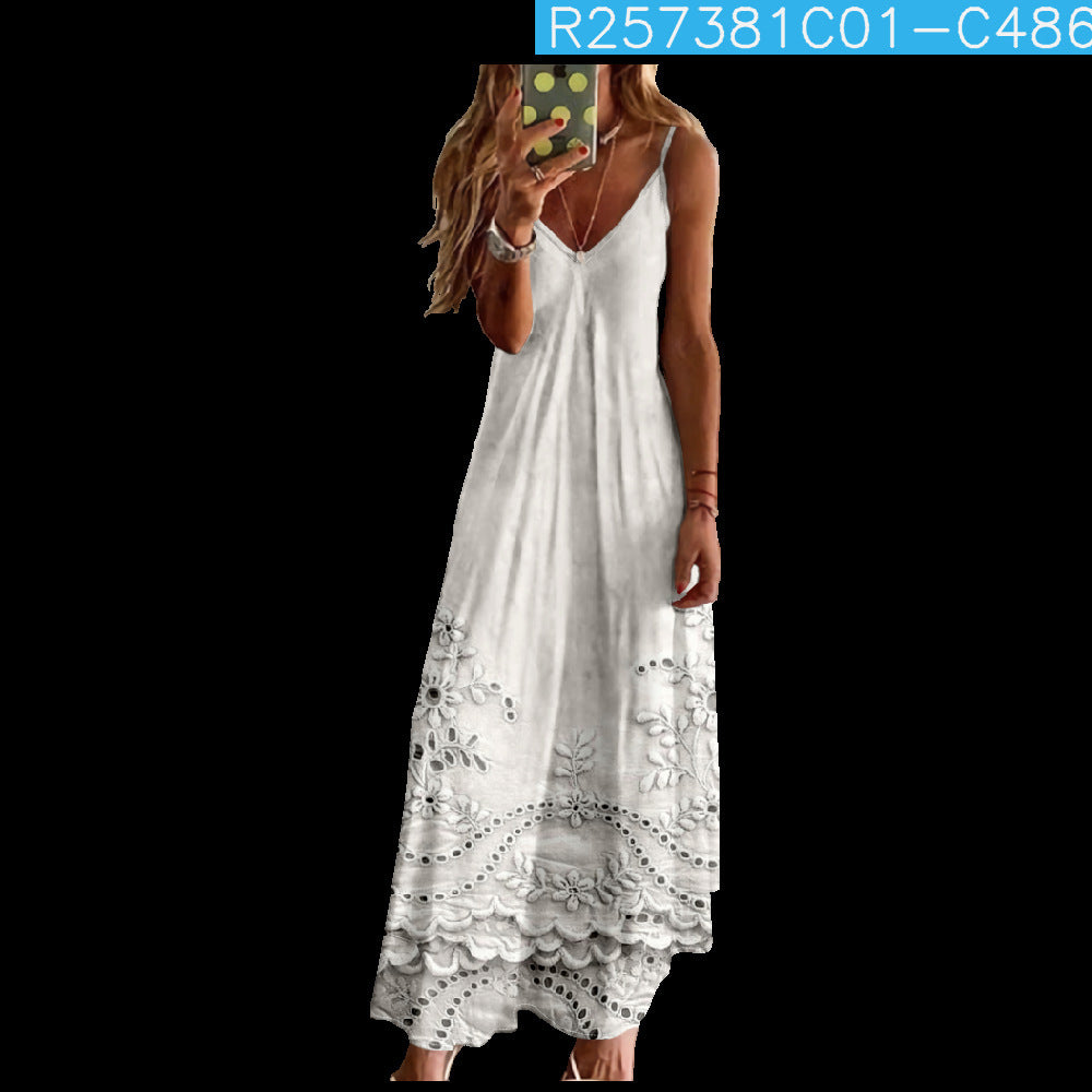 Floral Texture Summer Midi Dress