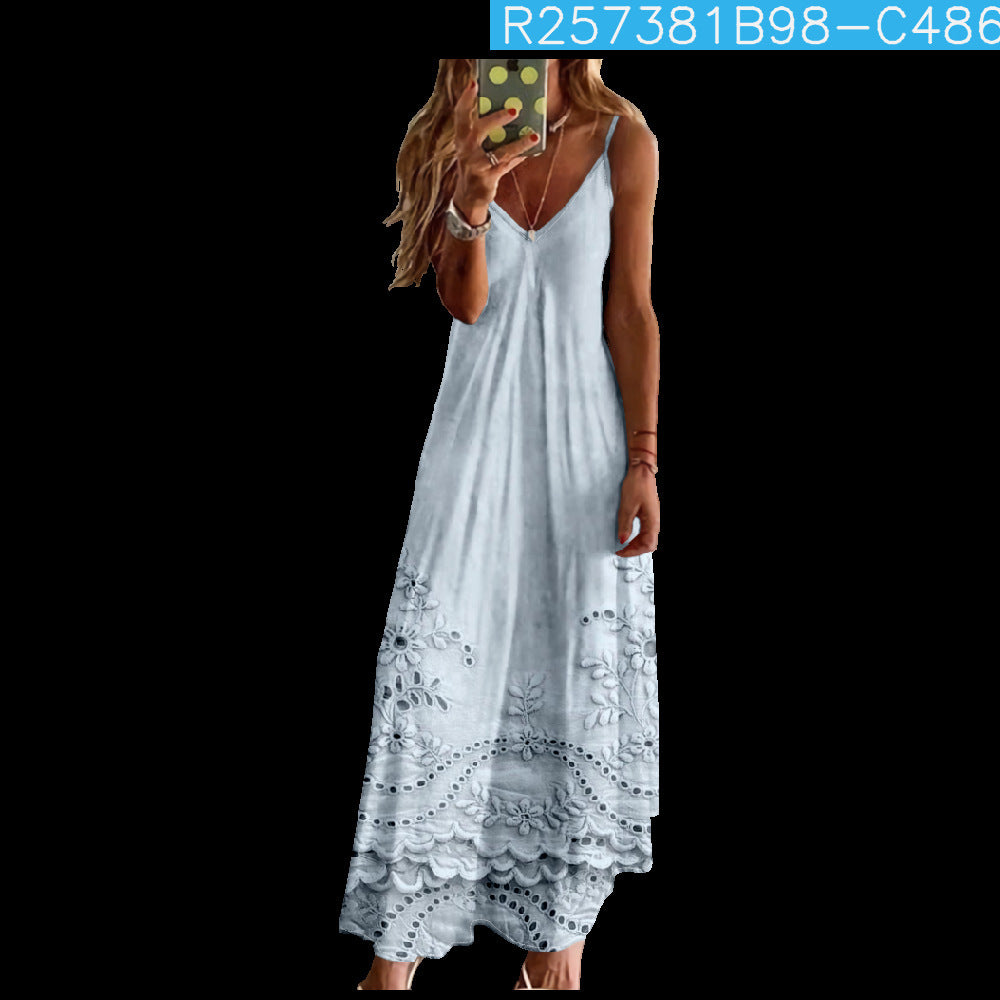 Floral Texture Summer Midi Dress
