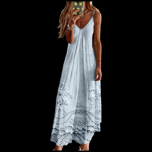 Floral Texture Summer Midi Dress