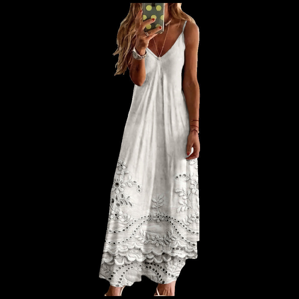 Floral Texture Summer Midi Dress